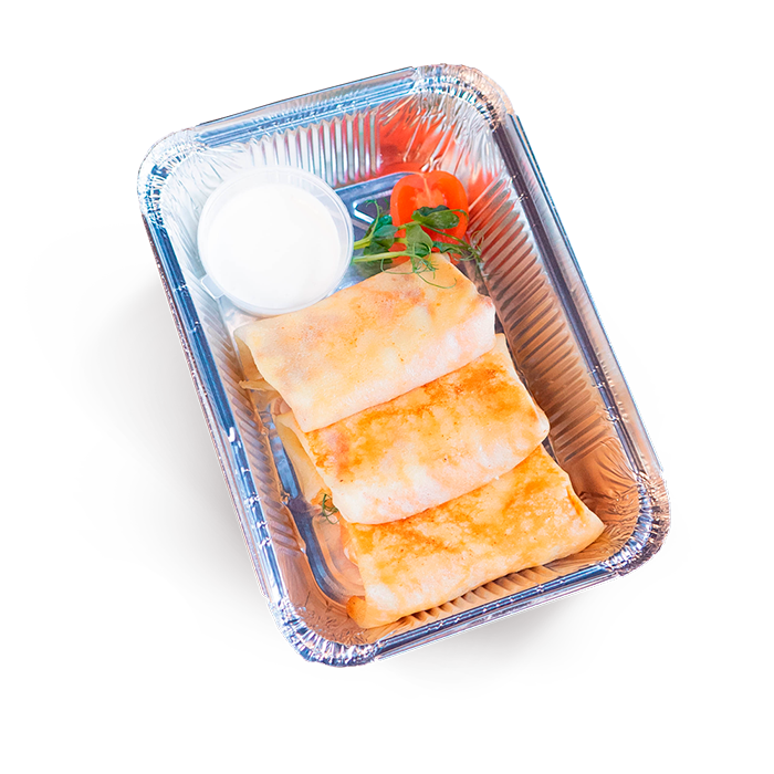 Млинці з шинкою та моцареллою